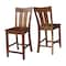 International Concepts Ava Solid Wood Counter Height Bar Stool - 24" Seat Height - Espresso S581-132 - alternate 8